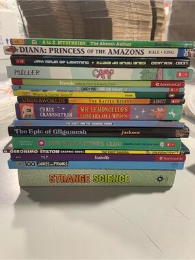 Stack of 16 mixed Children's Paperback/hardbound Books - Assorted Titles